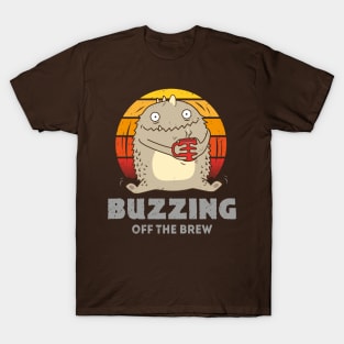 Buzzing off the Brew - Coffee Monster T-Shirt